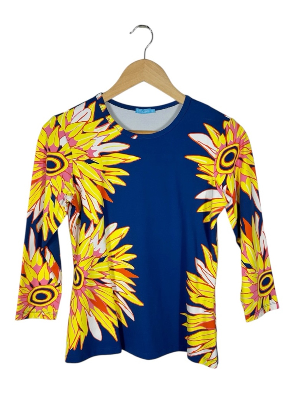 J. McLaughlin Sunburst Floral Catalina Cloth Top Size Small